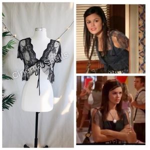 NWT ASO Summer The OC Harkham Black Lace Shrug